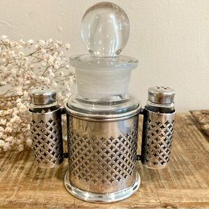 Silver Plated Cruet Set Salt Pepper & Condiment Knickerbocker Silver Co Art Deco